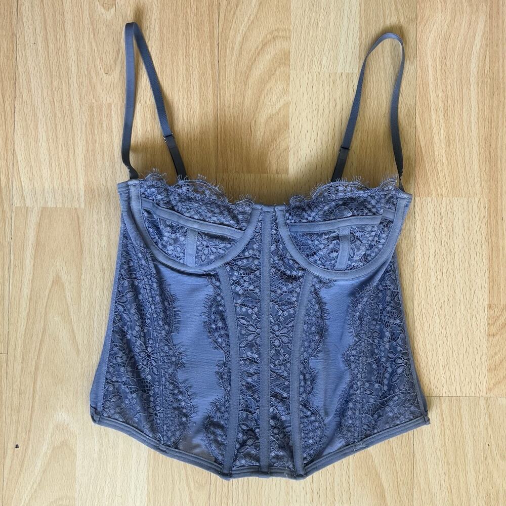 Out From Under Bustier Corset Top Lace Y2K Coquette Whimsigoth Romantic Fairy S